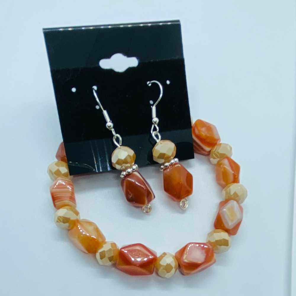 Orange Carnelian Jewelry Set